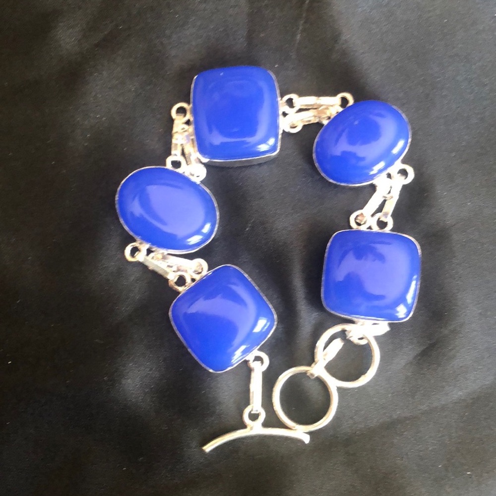 Blue Chalcedony Bracelet.